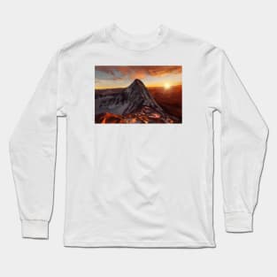 Capital Peak Sunset - Elk Mountains Colorado Long Sleeve T-Shirt